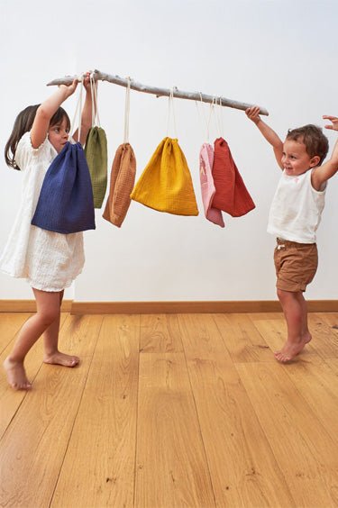 Accessoire personnalisé et vêtements garçon et fille fait main en France en gaze de coton - mazzanne