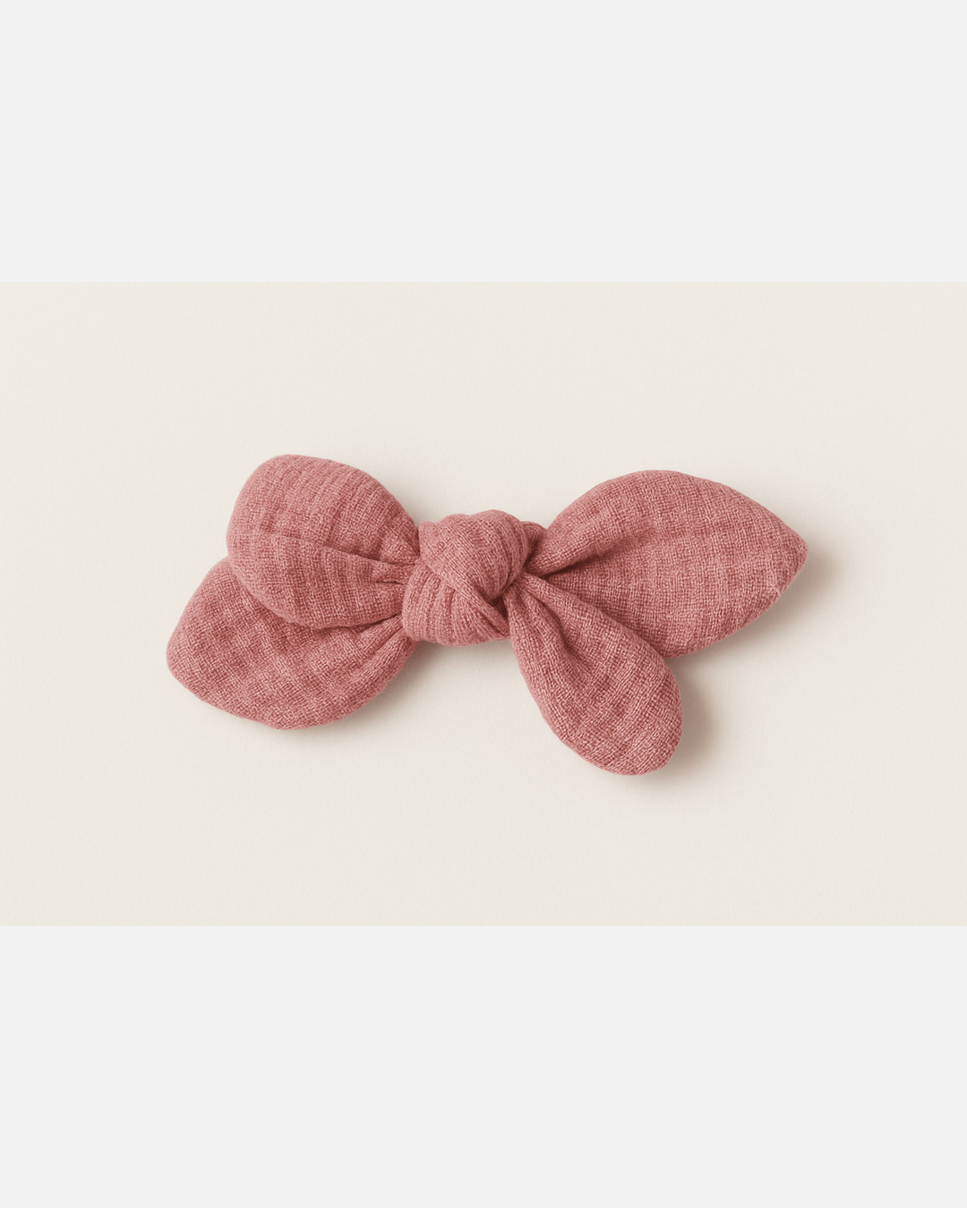 Barrette nœud gaze de coton rose pour cheveux accessoire vêtement enfant - mazzanne