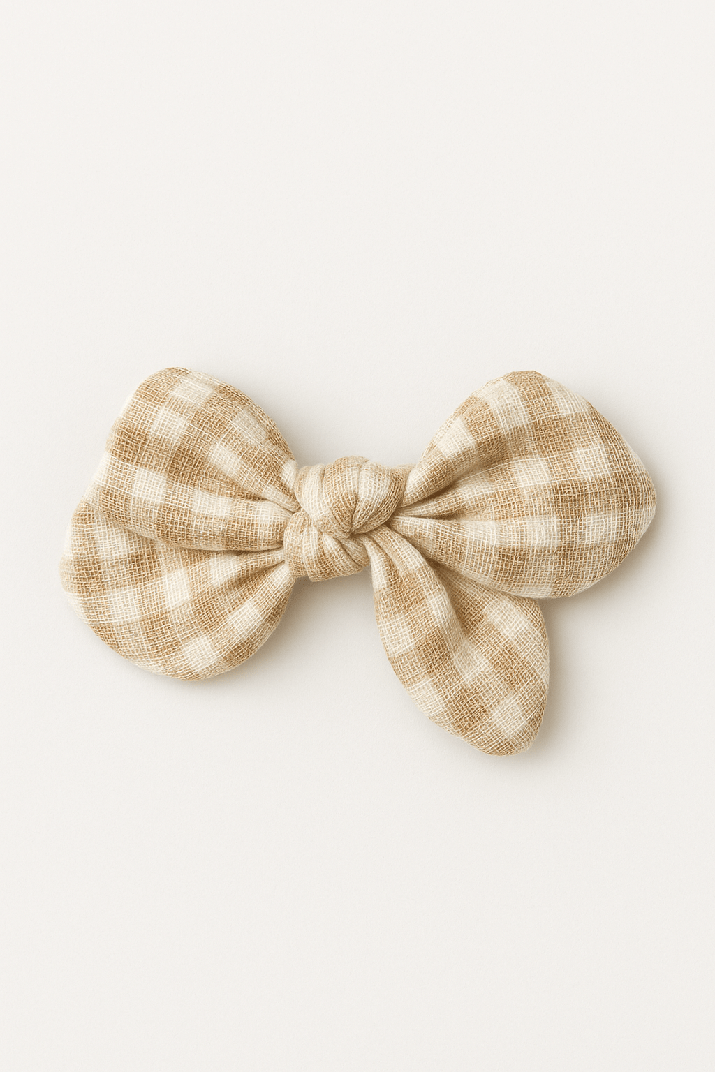 Barrette nœud gaze de coton vichy pour cheveux accessoire vêtement enfant - mazzanne
