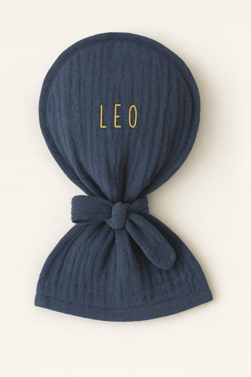 Bouillotte bébé et enfant personnalisable ballon en gaze de coton bleue - mazzanne