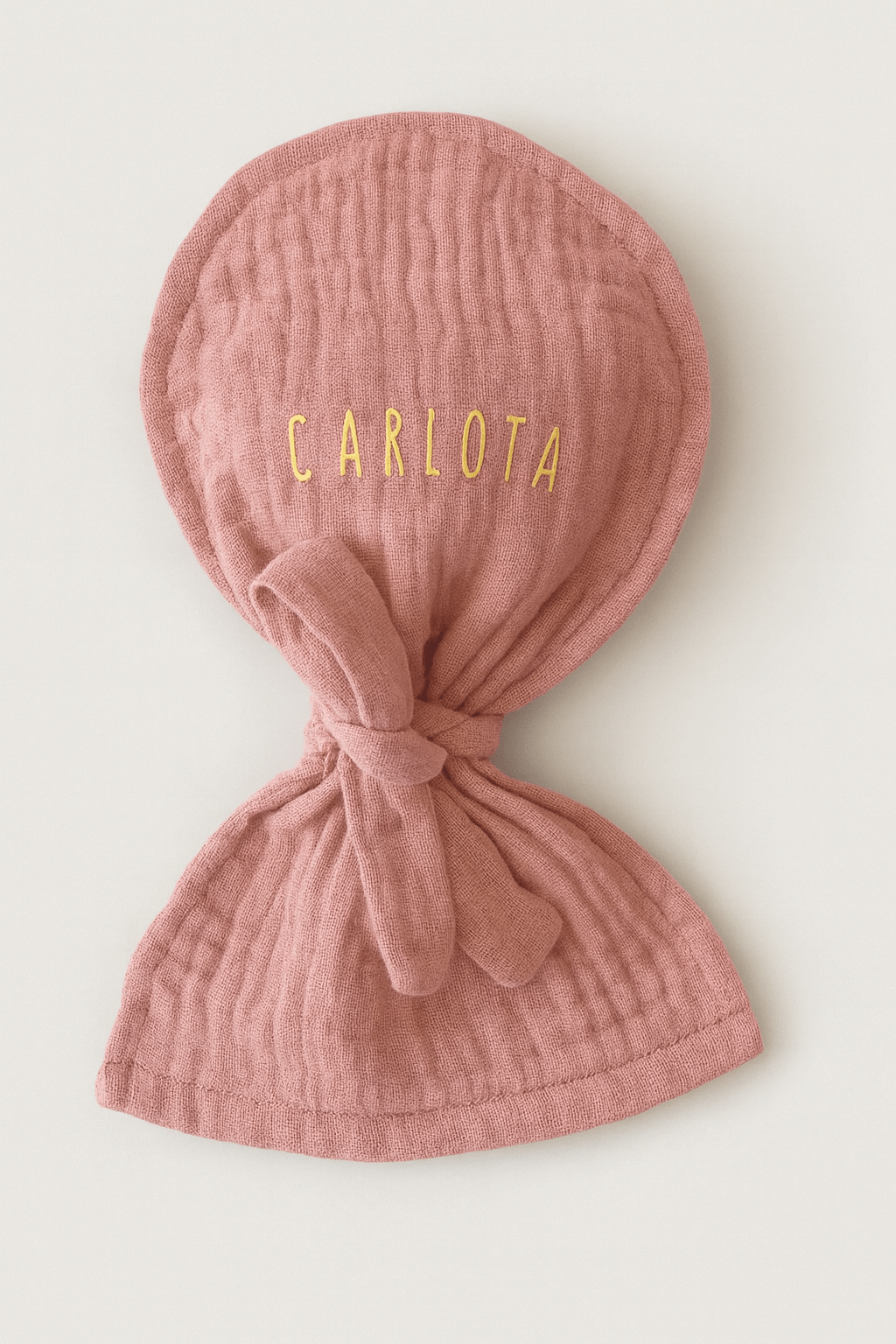 Bouillotte bébé et enfant personnalisable ballon en gaze de coton rose - mazzanne