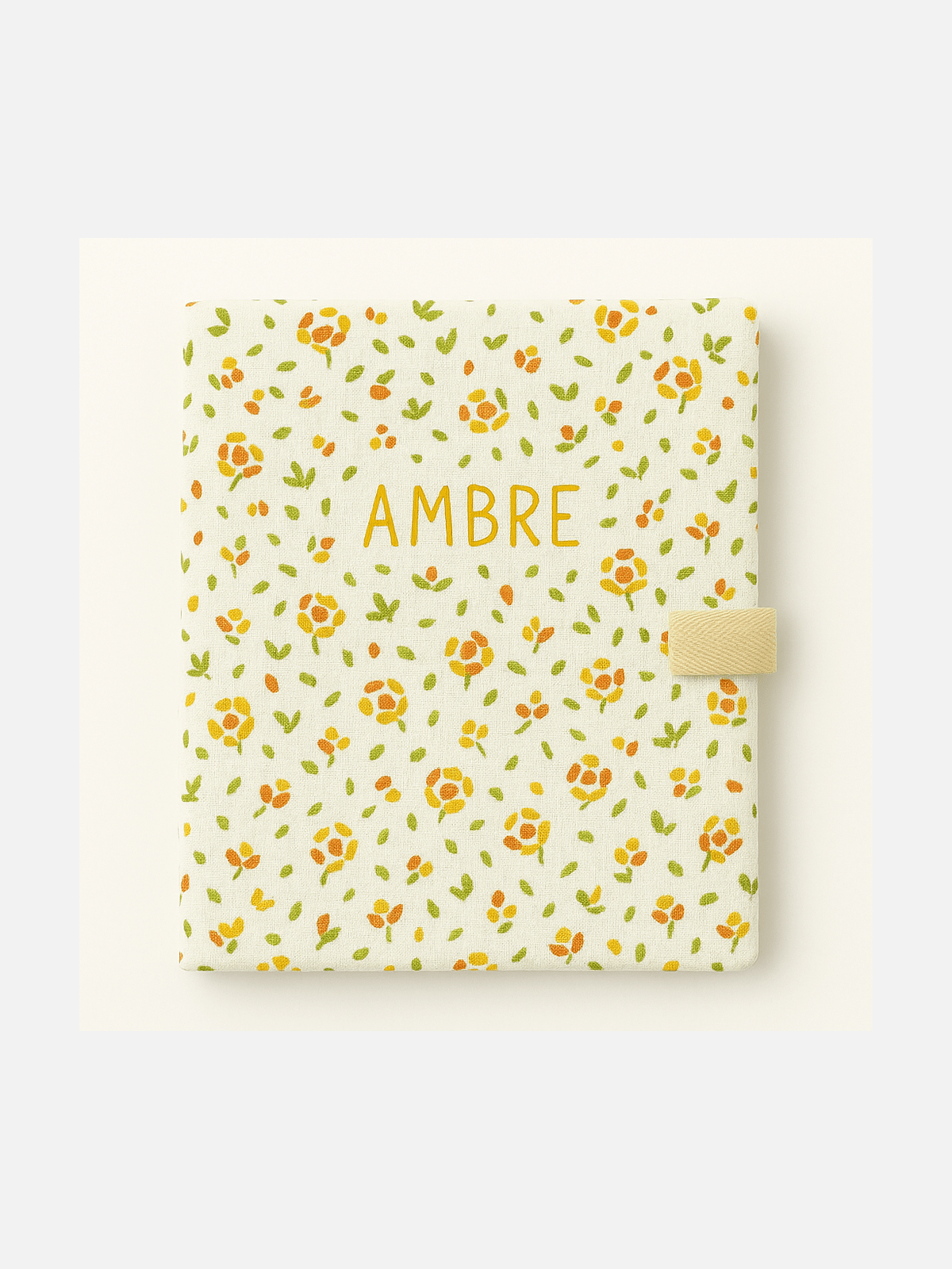Cahier de coloriage personnalisable lavable et réutilisable en gaze de coton fleurs - mazzanne