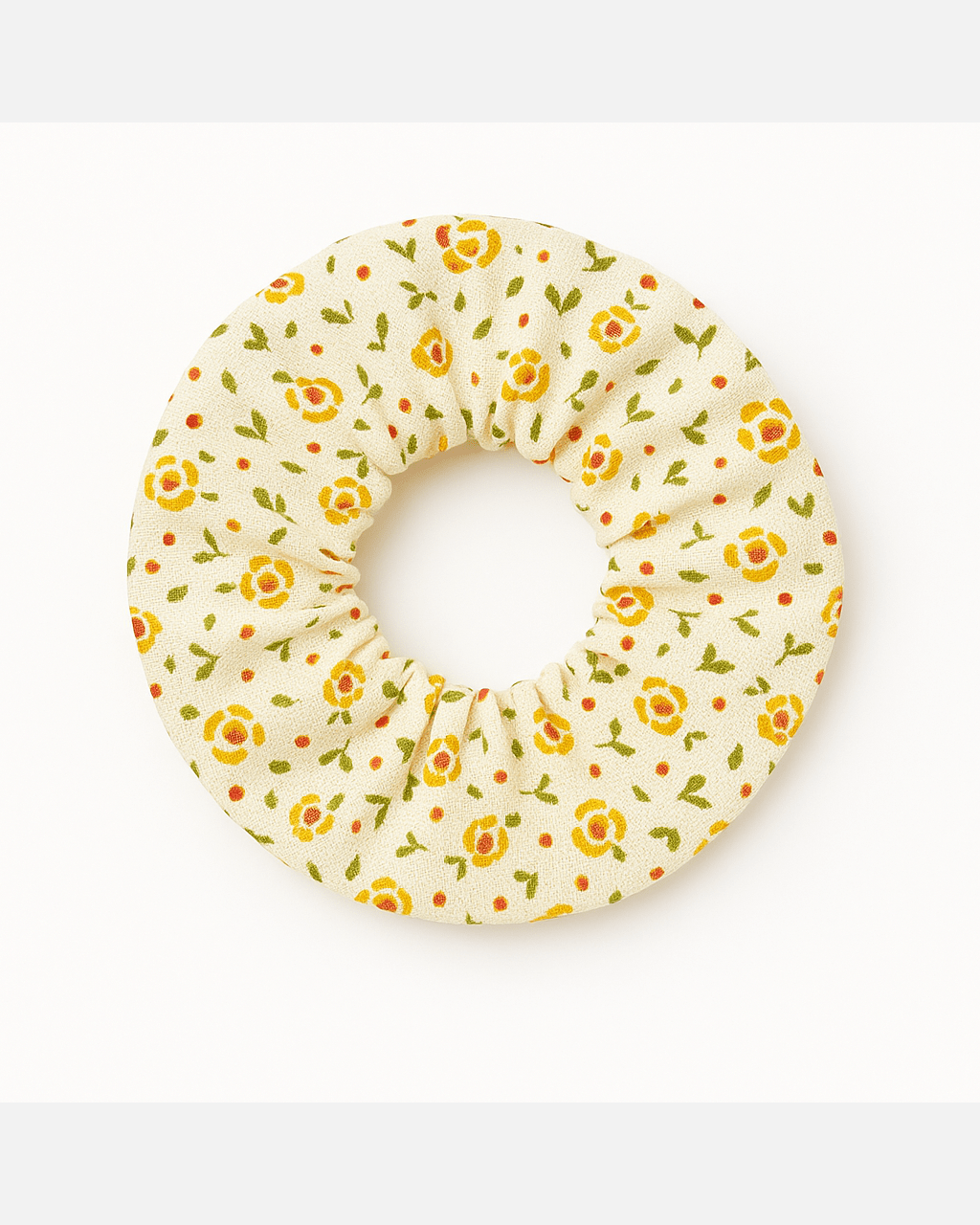 Chouchou cheveux accessoire vêtement femme en gaze de coton fleurs - mazzanne