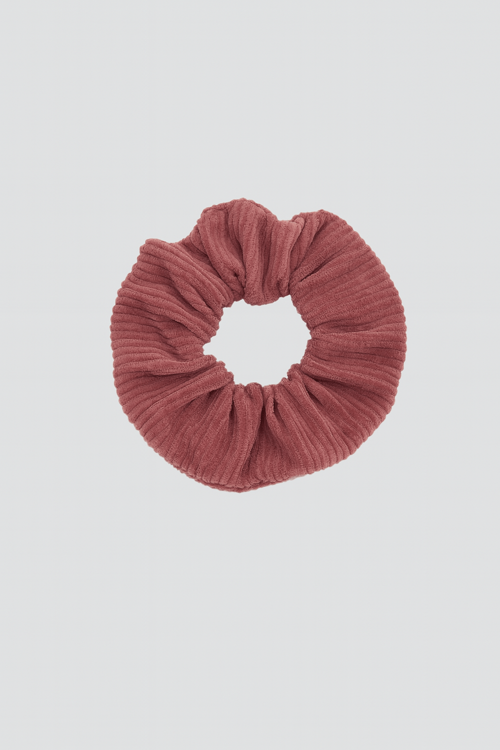 Chouchou cheveux accessoire vêtement femme en velours côtelé rose - mazzanne