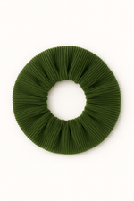 Chouchou cheveux accessoire vêtement femme en velours côtelé vert - mazzanne