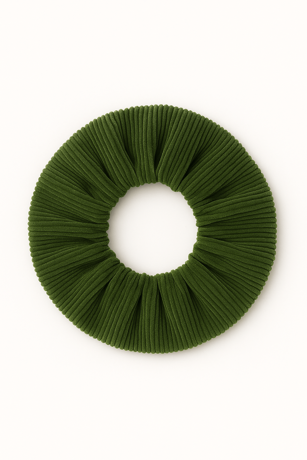 Chouchou cheveux accessoire vêtement femme en velours côtelé vert - mazzanne