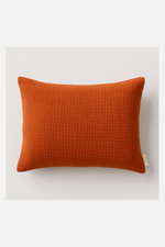 Coussin décoration chambre bébé et enfant personnalisable en gaze de coton tangerine - mazzanne