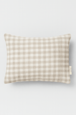 Coussin décoration chambre bébé et enfant personnalisable en gaze de coton vichy - mazzanne