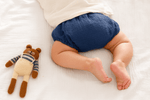 Culotte bloomer bébé personnalisable vêtement en gaze de coton bleu - mazzanne