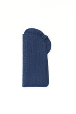 Étui à lunettes femme personnalisable en gaze de coton bleu - mazzanne