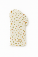 Étui à lunettes femme personnalisable en gaze de coton fleurs - mazzanne