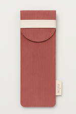 Étui en velours côtelé rose pour couverts, brosse à dents ou pinceaux - Mazzanne