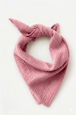 Foulard enfant en gaze de coton rose - Mazzanne