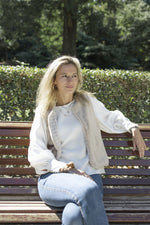 Gilet de berger vêtement femme réversible Prado en fausse fourrure - mazzanne