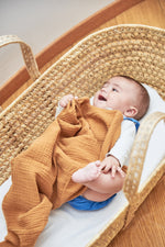 Lange bébé en gaze de coton camel personnalisable - mazzanne