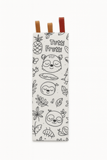 Marque - page enfants lavable et réutilisable en tissu à colorier jungle - mazzanne