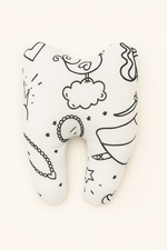 Pochette à dent de lait pour la petite souris en tissu à colorier motif princesses - Mazzanne