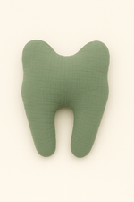 Pochette à dent de lait pour la petite souris personnalisable en gaze de coton verte - Mazzanne