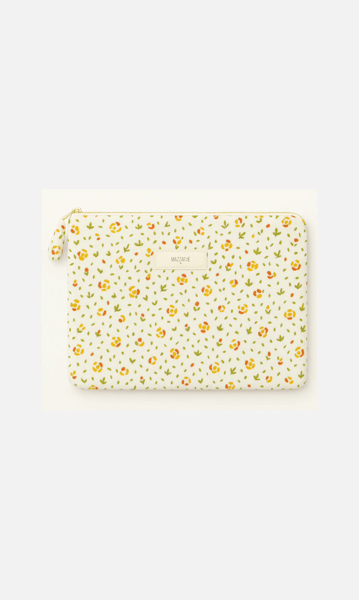Pochette d’ordinateur portable femme personnalisable rembourrée en gaze de coton fleurs - mazzanne