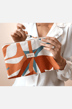 Pochette plate femme en coton à motifs graphiques "Verano" - mazzanne