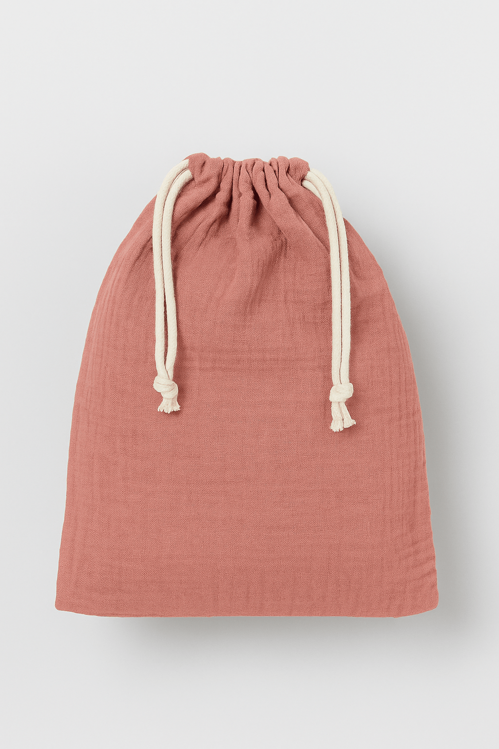 Pochon bébé et enfant personnalisable en gaze de coton rose - mazzanne