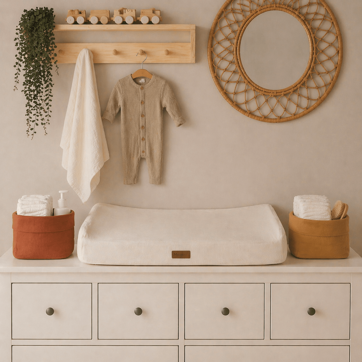 Comment organiser une table à langer pratique, fonctionnelle et esthétique ? - Mazzanne