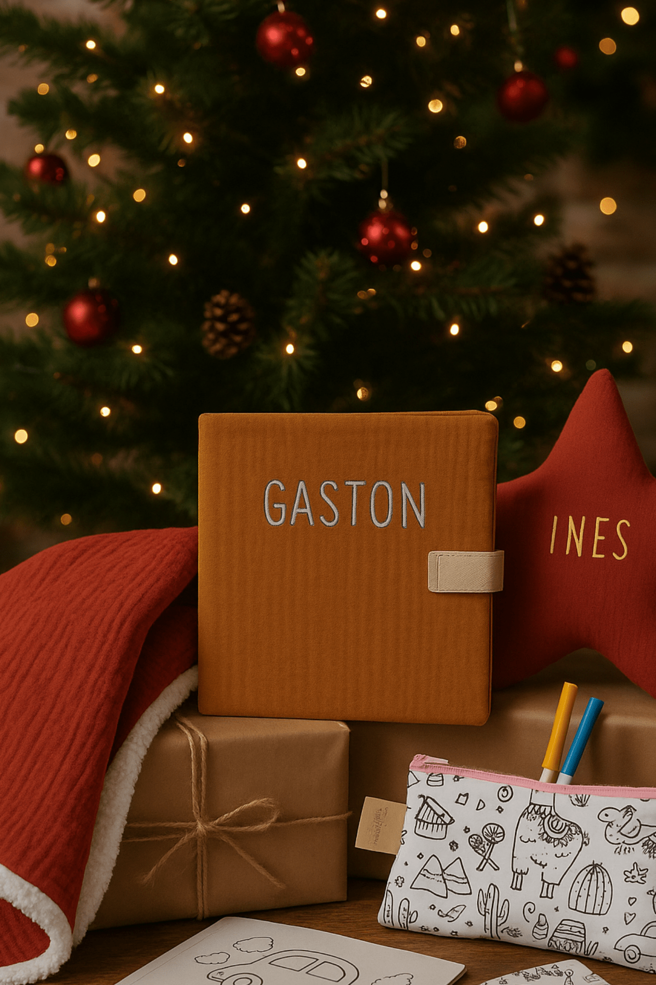 Idée cadeau de Noël personnalisable pour bébé, enfant et femme fait main en France - Mazzanne