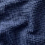 gaze de coton bleu