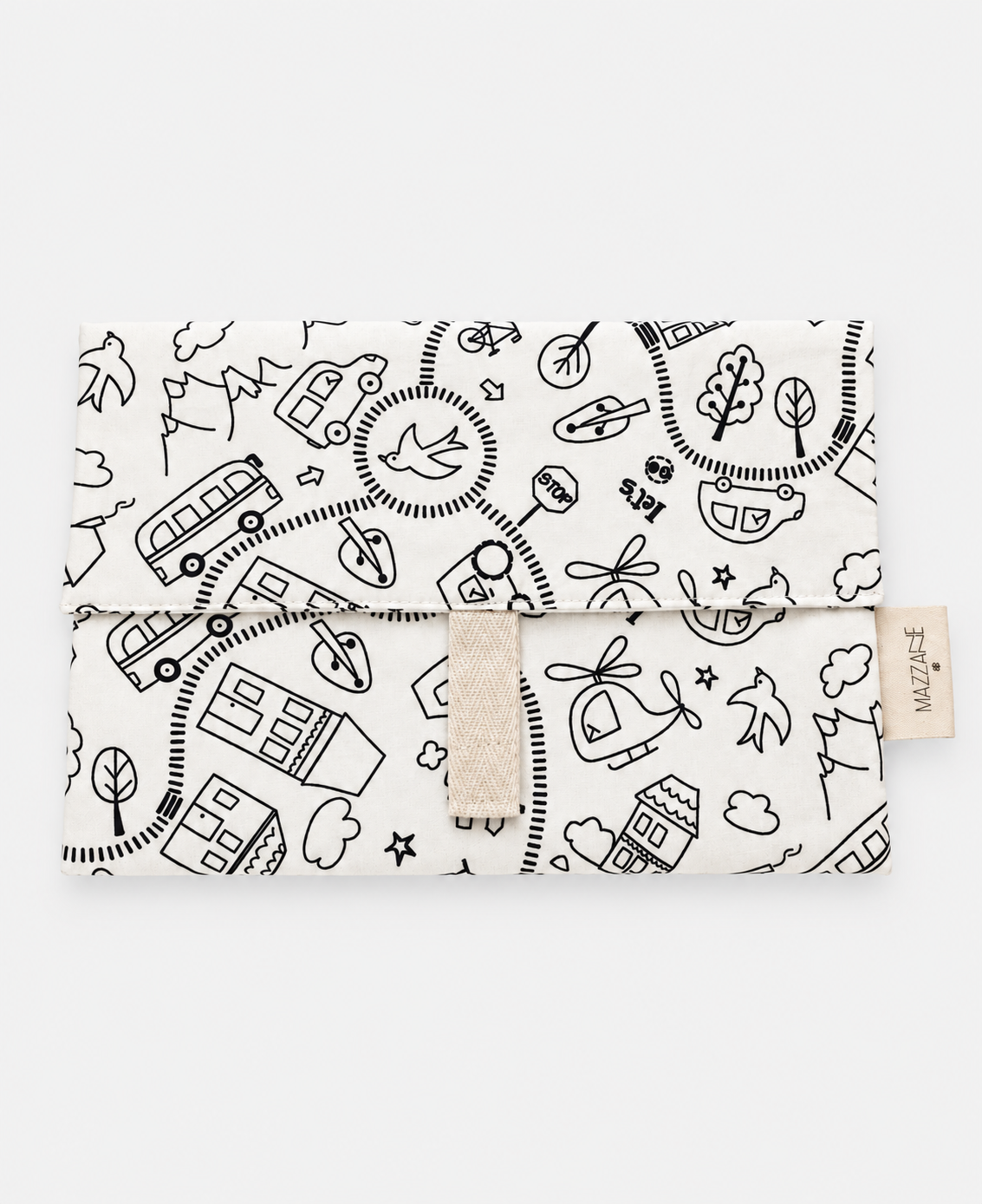 Funda infantil de tela para colorear de princesas lavable y reutilizable