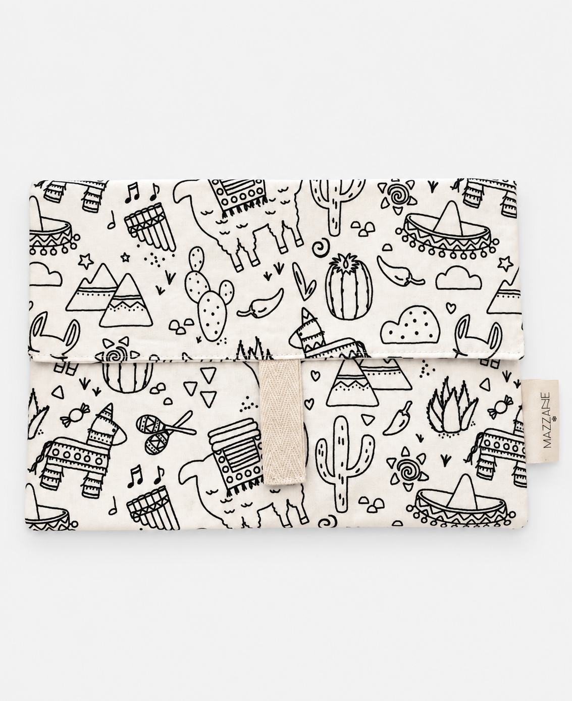 Funda infantil de tela para colorear de princesas lavable y reutilizable