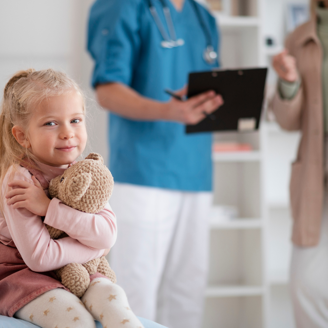 petite fille hopital soignants parents