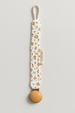 Attache - tétine bébé personnalisable fait main en gaze de coton à fleurs - mazzanne