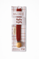 Attache - tétine bébé personnalisable fait main en gaze de coton terracotta - Mazzanne