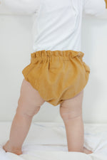 Culotte bloomer bébé personnalisable en velorus cotelé camel fait main