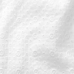 Blouse col claudine vêtement femme en gaze de coton brodée blanche - mazzanne