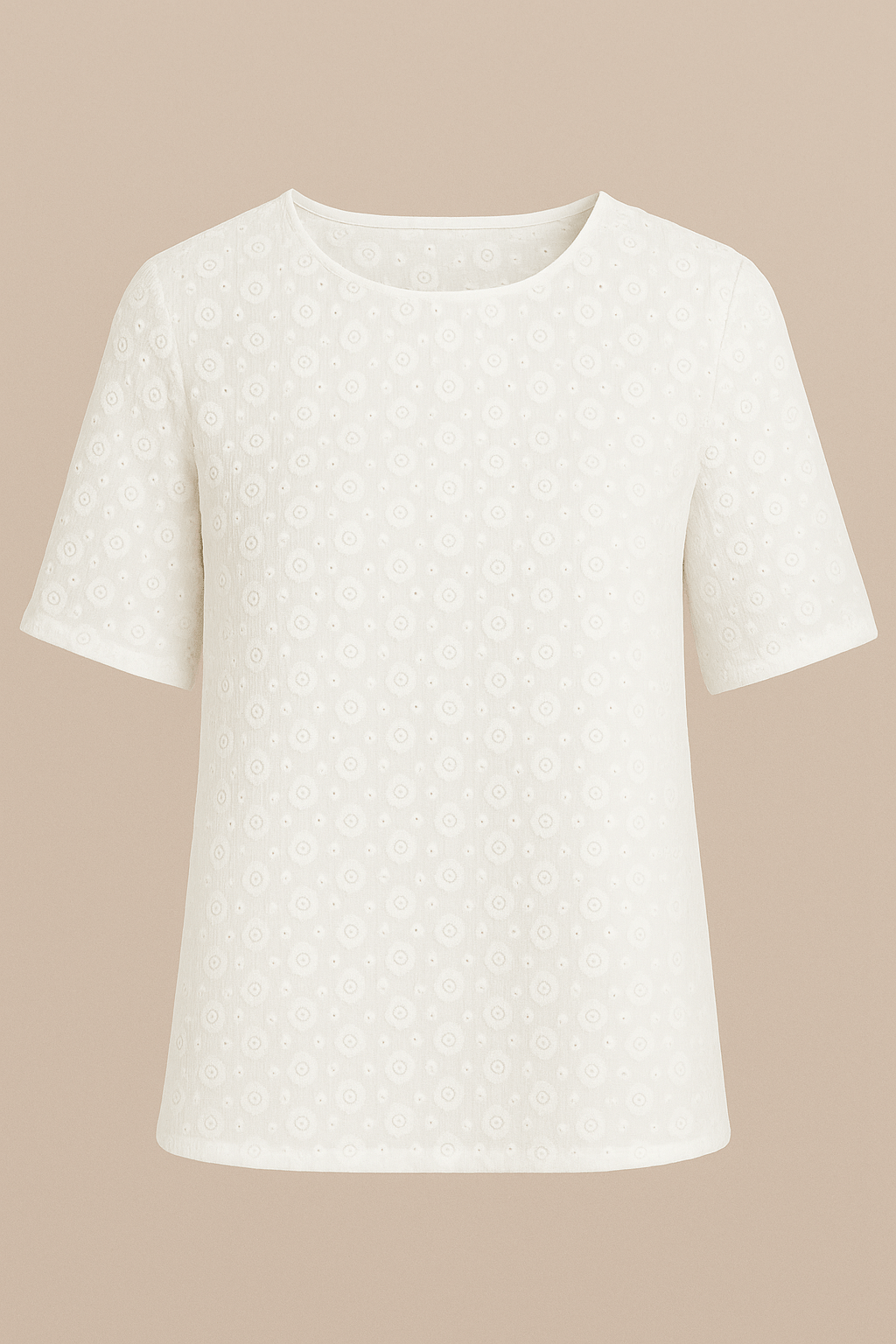 Blouse manches courtes vêtement femme en gaze de coton blanche brodée - mazzanne