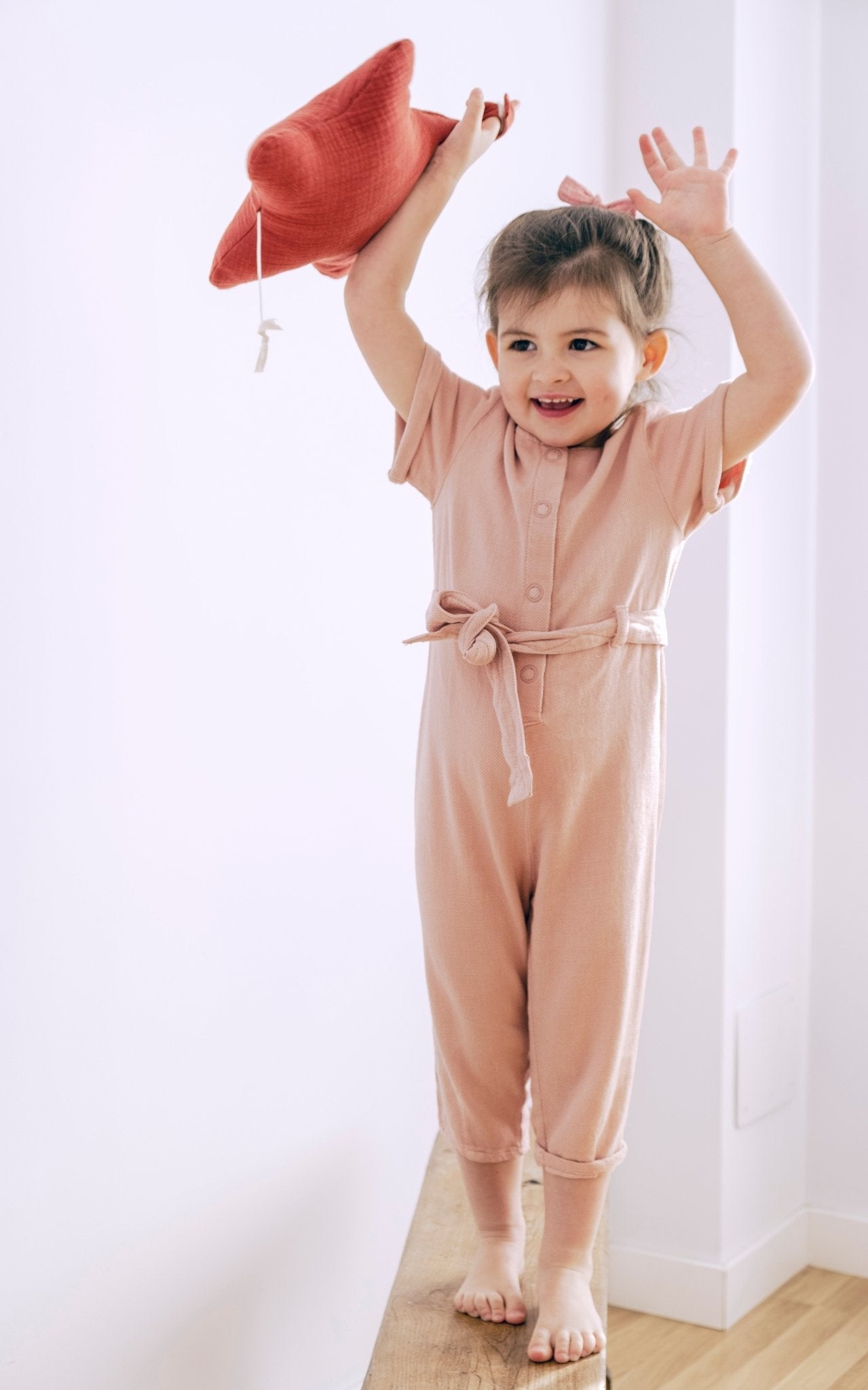 Boîte à musique étoile pour bébé en gaze de coton terracotta personnalisable - Mazzanne