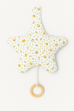 Boîte à musique étoile pour bébé personnalisable en gaze de coton fleurs - mazzanne
