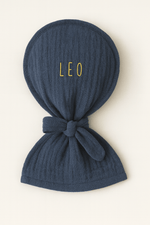 Bouillotte bébé et enfant personnalisable ballon en gaze de coton bleue - mazzanne