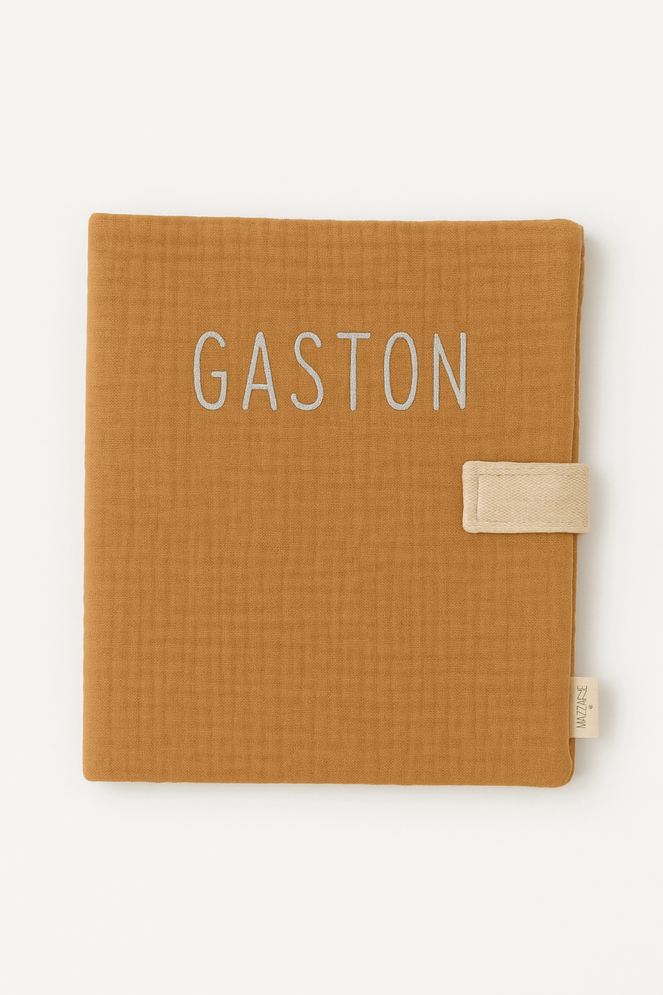 Cahier de coloriage personnalisable lavable et réutilisable en gaze de coton camel - Mazzanne