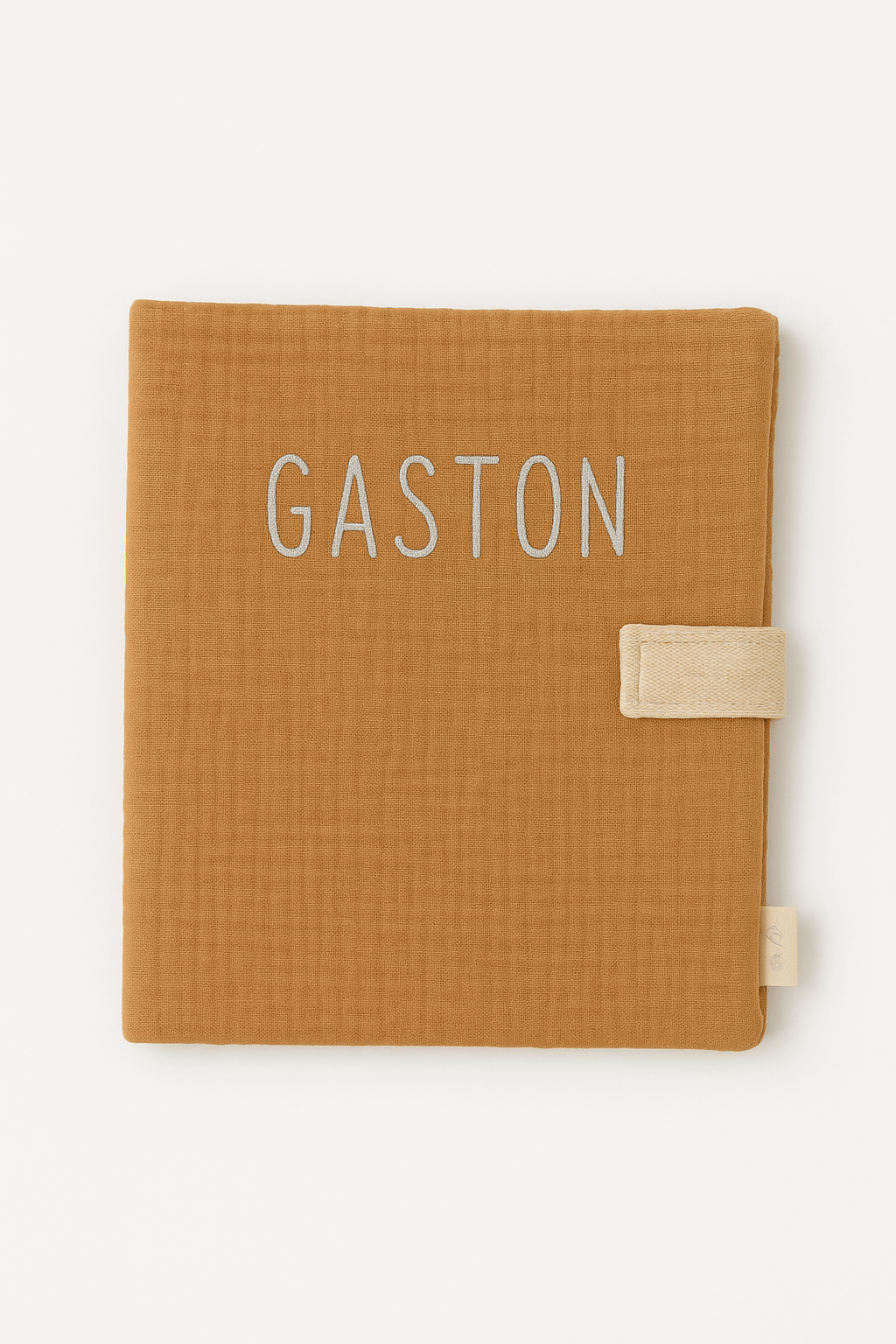 Cahier de coloriage personnalisable lavable et réutilisable en gaze de coton camel - mazzanne