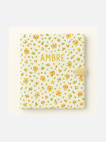 Cahier de coloriage personnalisable lavable et réutilisable en gaze de coton fleurs - mazzanne