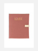 Cahier de coloriage personnalisable lavable et réutilisable en gaze de coton rose - mazzanne