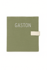 Cahier de coloriage personnalisable lavable et réutilisable en gaze de coton vert - mazzanne