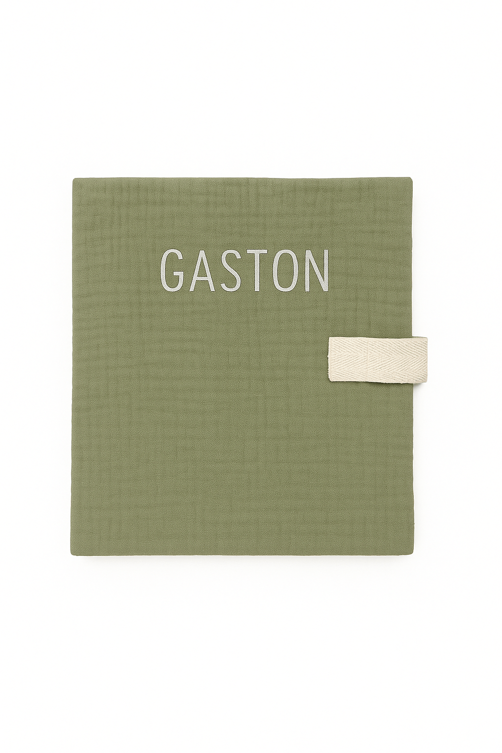 Cahier de coloriage personnalisable lavable et réutilisable en gaze de coton vert - mazzanne