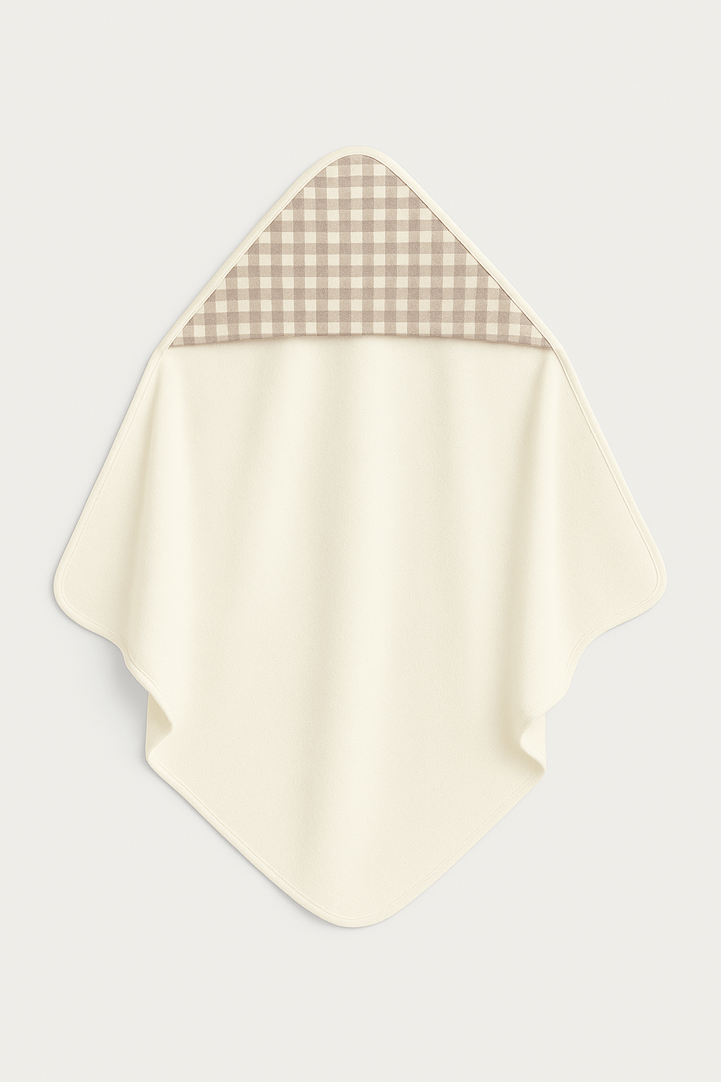 Cape de bain bébé personnalisable en éponge et gaze de coton vichy - mazzanne