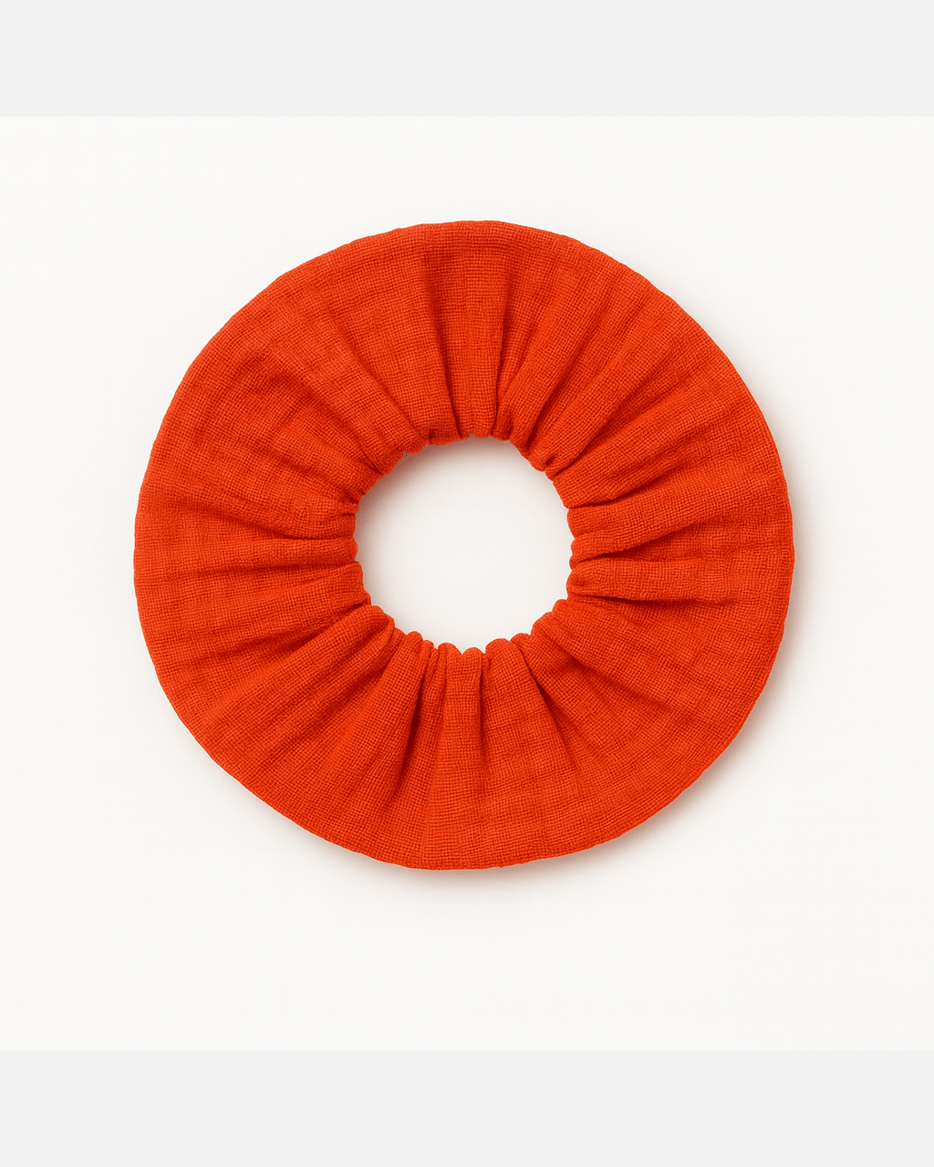 Chouchou cheveux accessoire vêtement femme en gaze de coton tangerine - mazzanne