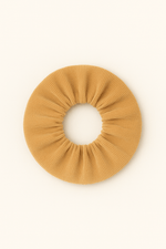 Chouchou cheveux accessoire vêtement femme en velours côtelé camel - mazzanne