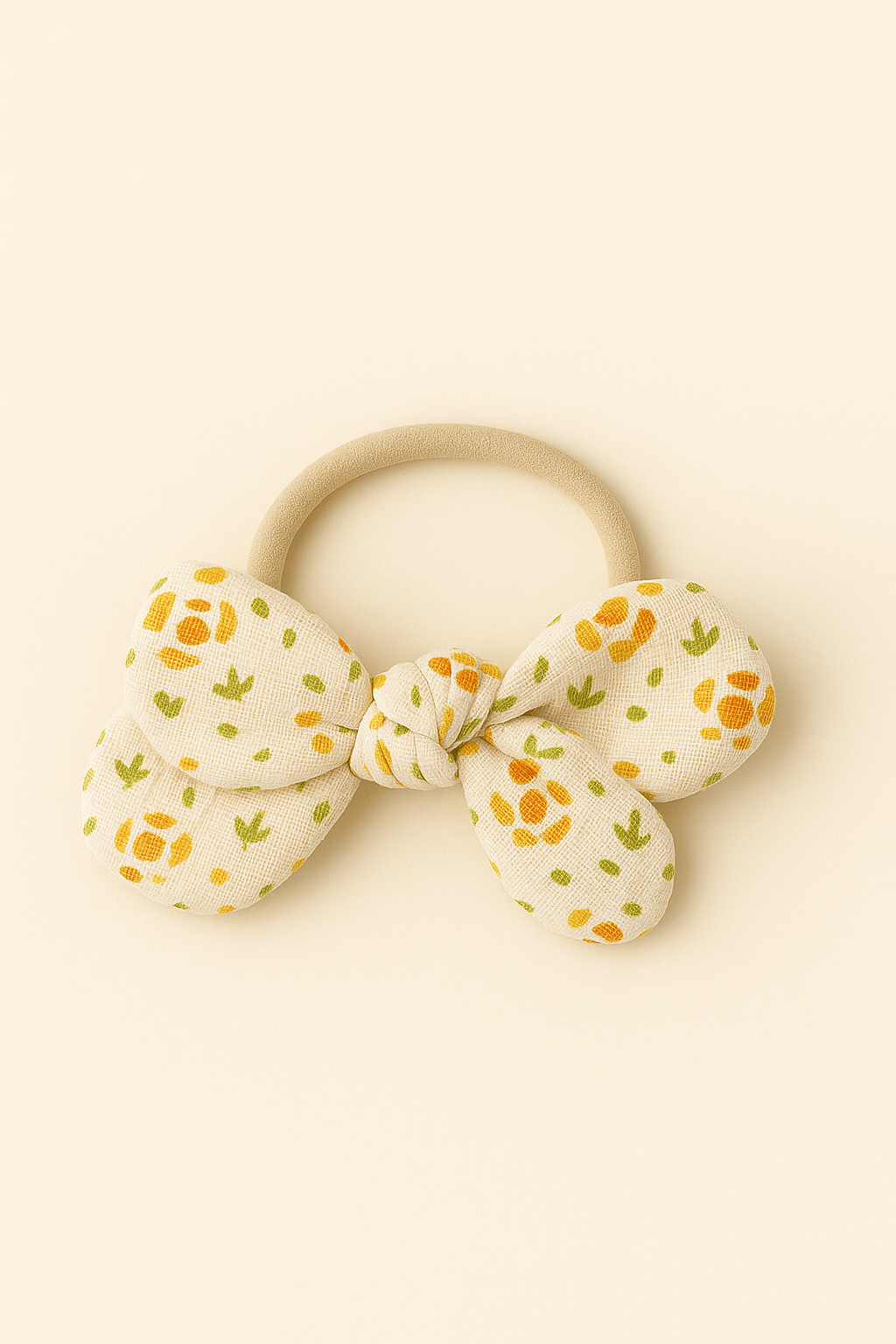 Chouchou cheveux fille nœud accessoire vêtement en gaze de coton à fleurs - mazzanne