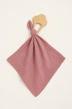 Coffret naissance bébé personnalisable fait main en France en gaze de coton rose - mazzanne